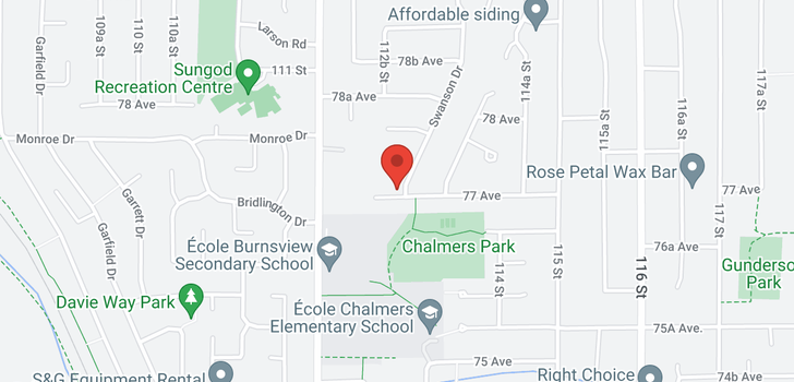 map of 11307 77 AVENUE